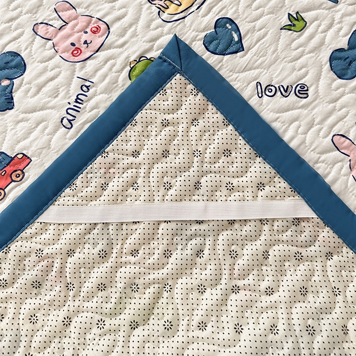 91家纺网 家纺一手货源 找家纺 悦织湾家纺 2025新款A类加厚水洗棉床垫小清新印花四季通用床垫 狂欢派对