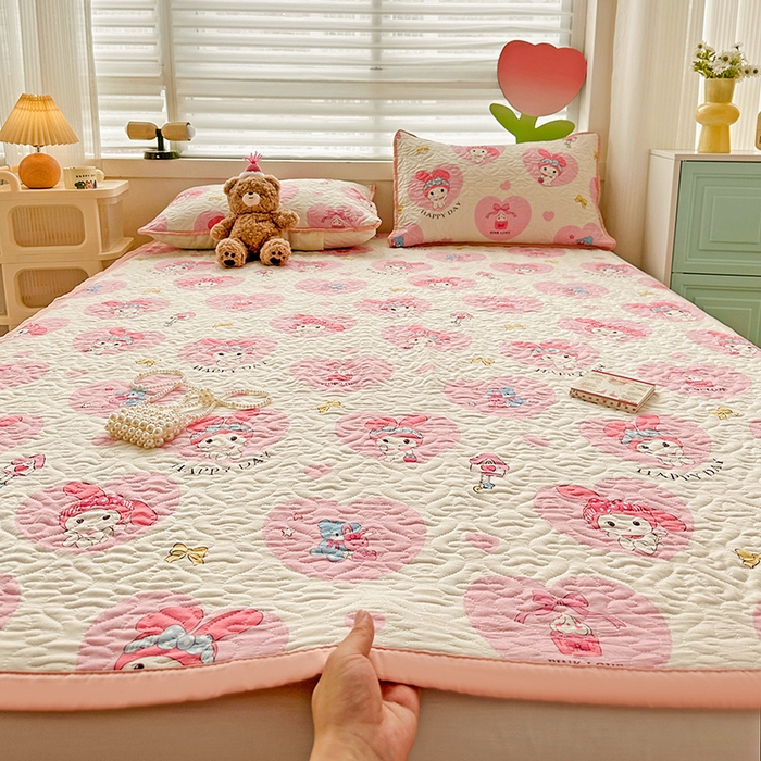 悦织湾家纺 2025新款A类加厚水洗棉床垫小清新印花四季通用床垫 小恋曲