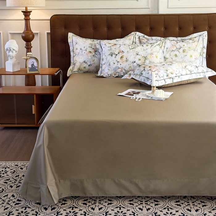 91家纺网 家纺一手货源 找家纺 由丽家纺 2025新款亲肤舒适全棉纯棉臻棉数码印花四件套系列 感棉-绿