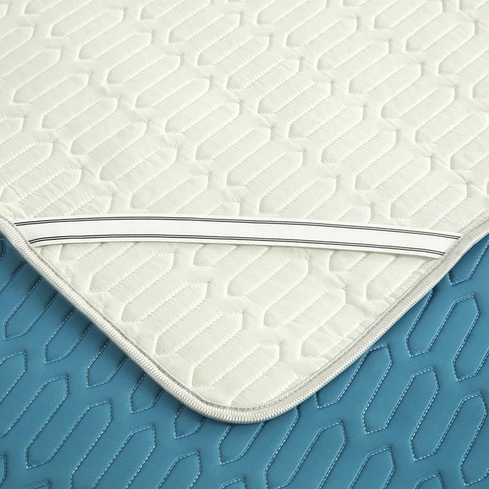 91家纺网 家纺一手货源 找家纺 天之悦家纺 2025新品记忆棉凉席三件套0.4cm家用学生宿舍凉席套件 蓝色