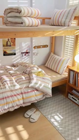 91家纺网 家纺一手货源 找家纺 DoDo 兜兜 2025新款全棉纯棉水洗棉学生三件套【可定做尺寸】    里威-深咖