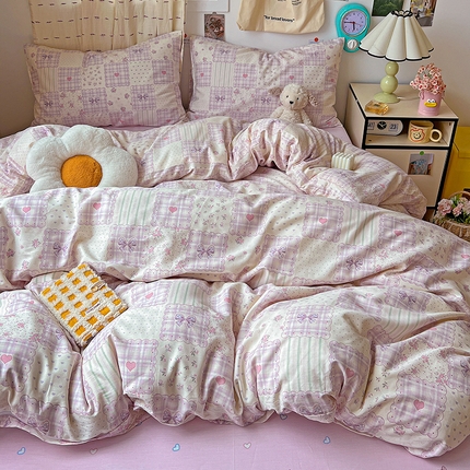 耀悦家纺 2025新款13070全棉印花四件套 初恋