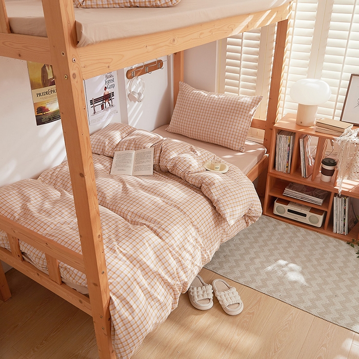 91家纺网 家纺一手货源 找家纺 DoDo 兜兜 2025新款全棉纯棉水洗棉学生三件套【可定做尺寸】    米雅-黄