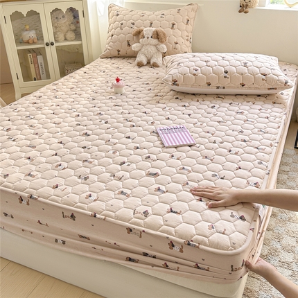 91家纺网 家纺一手货源 找家纺 （总）九亭家纺 2025新款A类全棉夹棉防水床笠