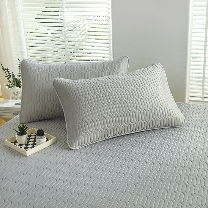 91家纺网 家纺一手货源 找家纺 天之悦家纺 2025新品记忆棉凉席三件套0.4cm家用学生宿舍凉席套件 灰色