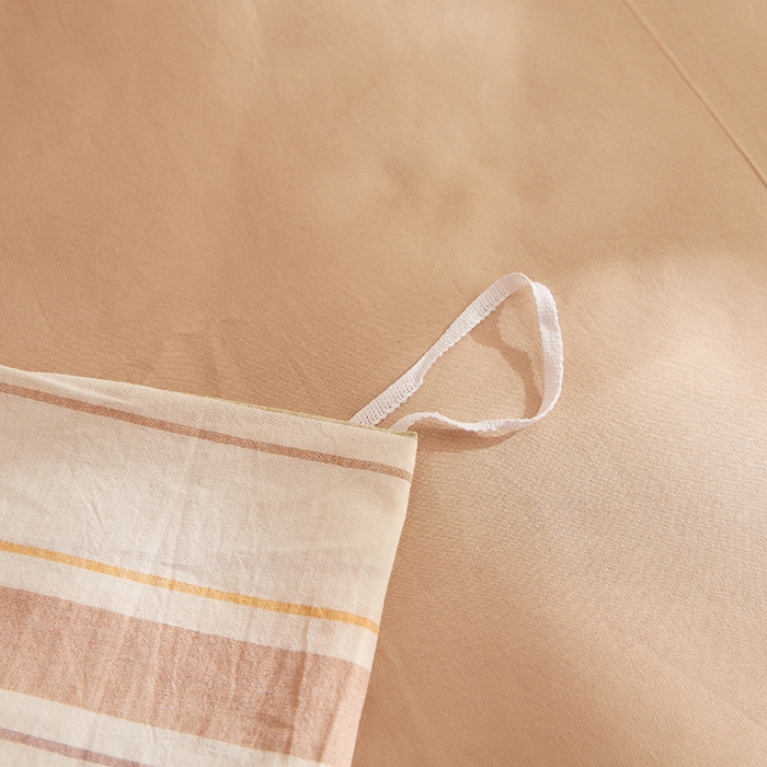 91家纺网 家纺一手货源 找家纺 DoDo 兜兜 2025新款全棉纯棉水洗棉四件套【可定做尺寸】 里威-深咖