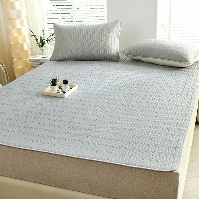 91家纺网 家纺一手货源 找家纺 天之悦家纺 2025新品记忆棉凉席三件套0.4cm家用学生宿舍凉席套件 灰色