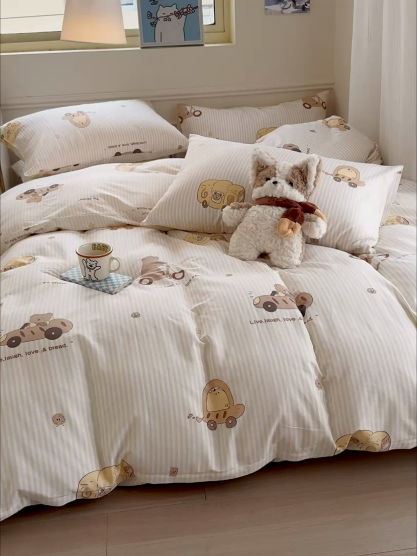 91家纺网 家纺一手货源 找家纺 耀悦家纺 2025新款13070全棉印花四件套 周末