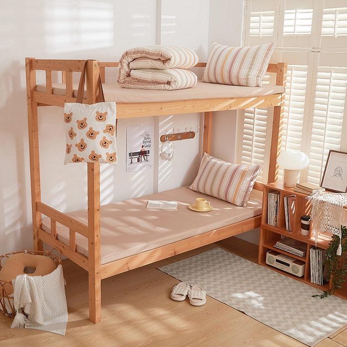 91家纺网 家纺一手货源 找家纺 DoDo 兜兜 2025新款全棉纯棉水洗棉学生三件套【可定做尺寸】    里威-深咖