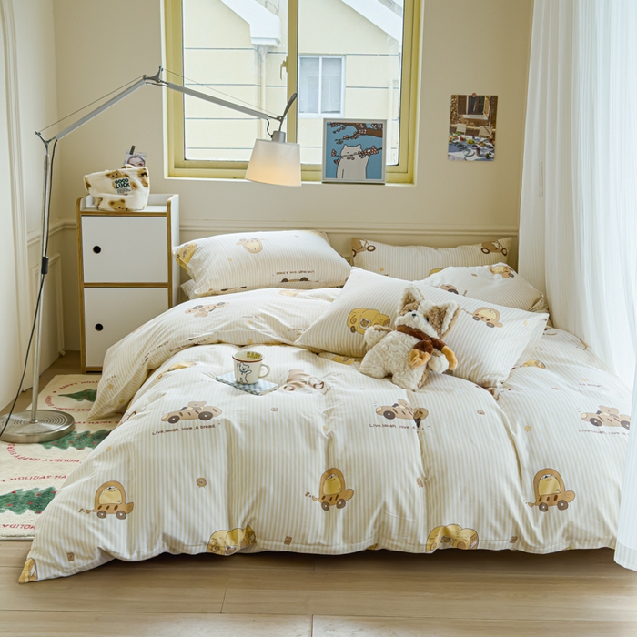 91家纺网 家纺一手货源 找家纺 耀悦家纺 2025新款13070全棉印花四件套 周末