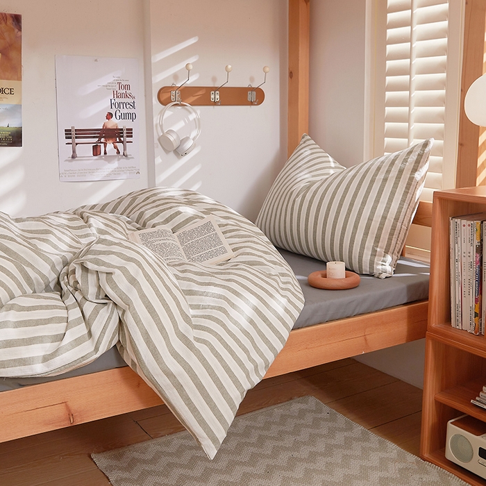 91家纺网 家纺一手货源 找家纺 DoDo 兜兜 2025新款全棉纯棉水洗棉学生三件套【可定做尺寸】    北辰-灰