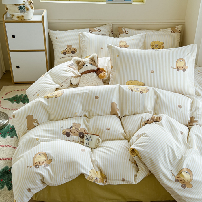 91家纺网 家纺一手货源 找家纺 耀悦家纺 2025新款13070全棉印花四件套 周末