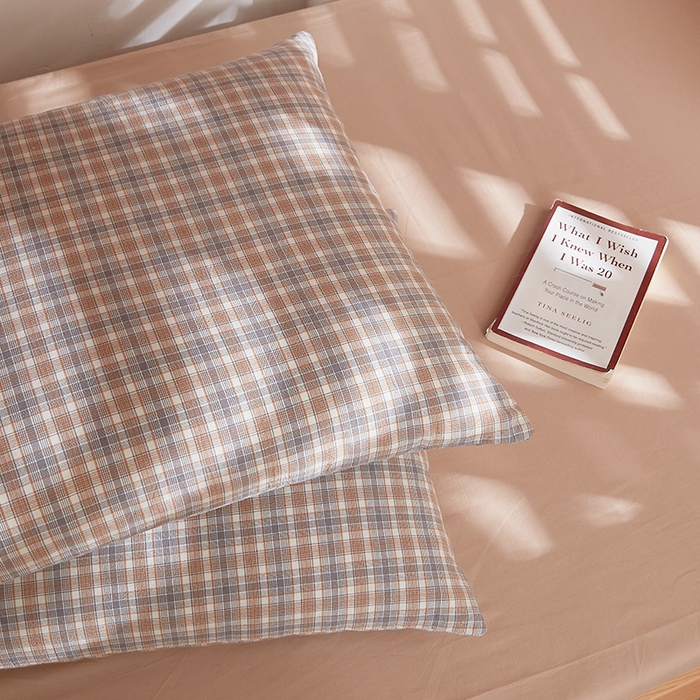 91家纺网 家纺一手货源 找家纺 DoDo 兜兜 2025新款全棉纯棉水洗棉学生三件套【可定做尺寸】    麦田-咖