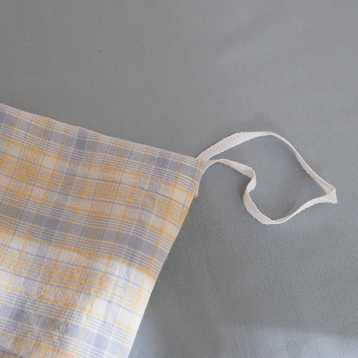 91家纺网 家纺一手货源 找家纺 DoDo 兜兜 2025新款全棉纯棉水洗棉学生三件套【可定做尺寸】    麦田-灰蓝