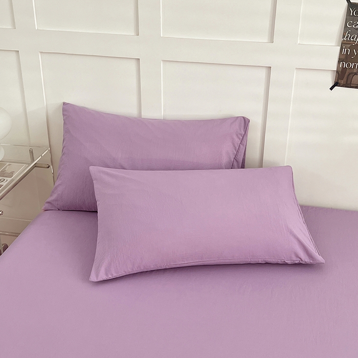 91家纺网 家纺一手货源 找家纺 卡迪熊家纺2025新款水洗m床单 魅力紫