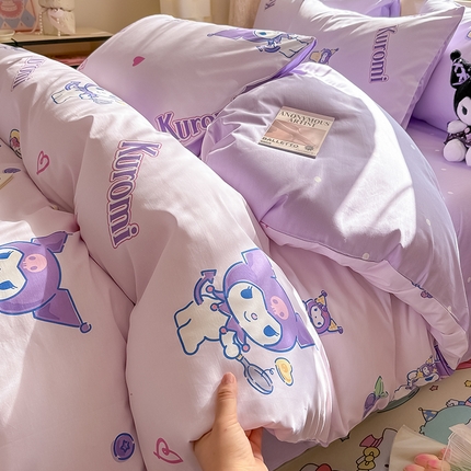 91家纺网 家纺一手货源 找家纺 （总）蓝邻家纺 2025年新款三丽鸥正版授权全棉印花四件套系列-大床图