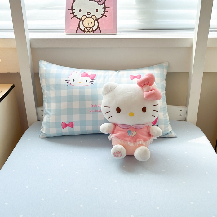 91家纺网 家纺一手货源 找家纺 暮思家居 2025新款三丽鸥授权全棉少女印花系列学生宿舍三件套四件套 乖巧KT