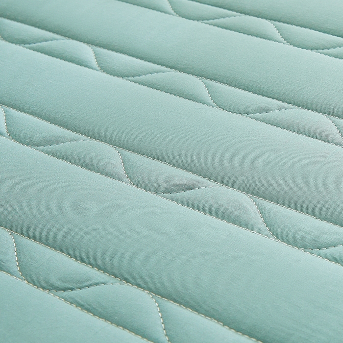 91家纺网 家纺一手货源 找家纺 雪云美2025新款全棉夹棉床笠斜纹A类纯棉床罩可定制尺寸 条纹- 绿色