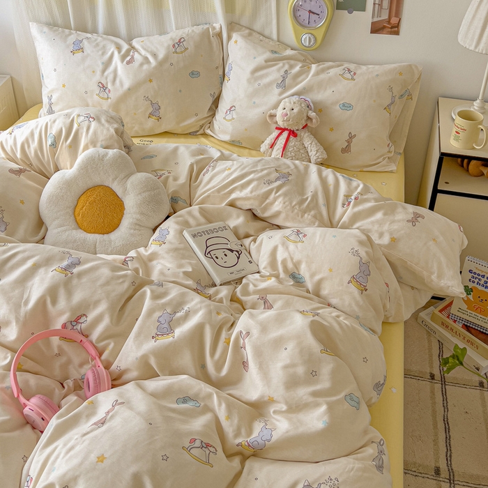 91家纺网 家纺一手货源 找家纺 耀悦家纺 2025新款13070全棉印花四件套 星光梦幻游乐园