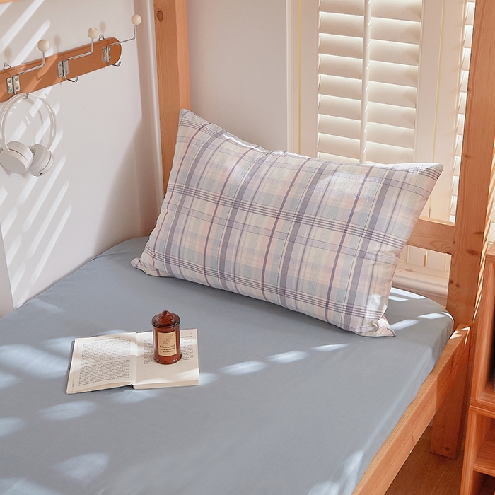 91家纺网 家纺一手货源 找家纺 DoDo 兜兜 2025新款全棉纯棉水洗棉学生三件套【可定做尺寸】    森沐-蓝