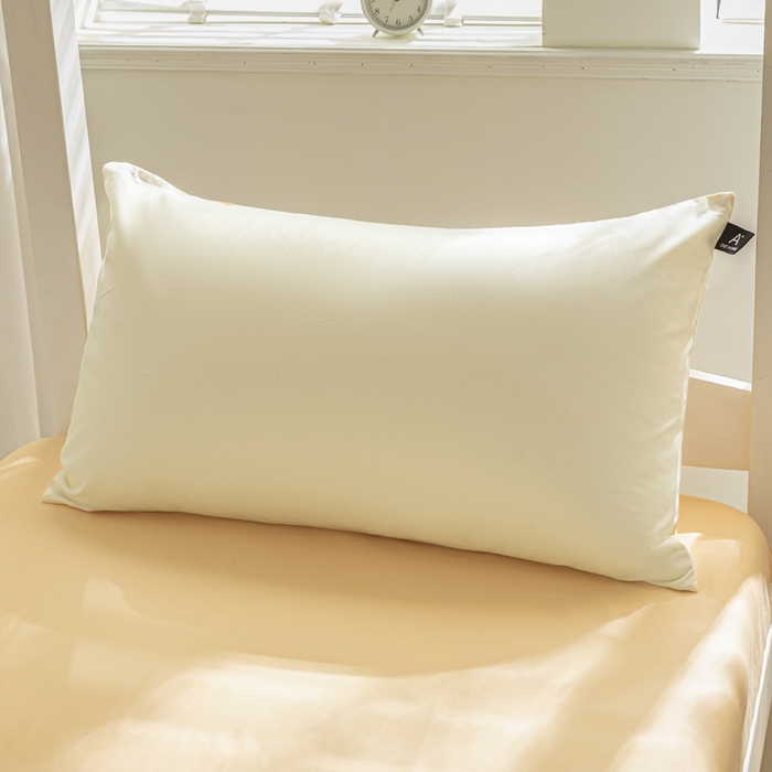 91家纺网 家纺一手货源 找家纺 涵宸家纺 2025新款全棉拼色纯色宿舍套件-米兰 米兰（奶白+浅黄）