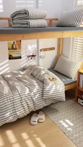 91家纺网 家纺一手货源 找家纺 DoDo 兜兜 2025新款全棉纯棉水洗棉学生三件套【可定做尺寸】    北辰-灰