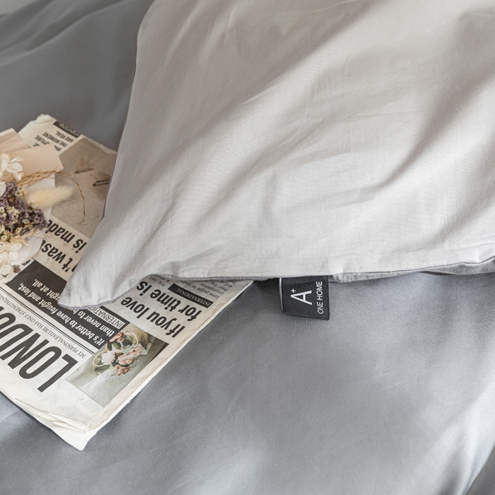 91家纺网 家纺一手货源 找家纺 涵宸家纺 2025新款全棉拼色纯色宿舍套件-米兰 米兰（银灰+梧桐灰）