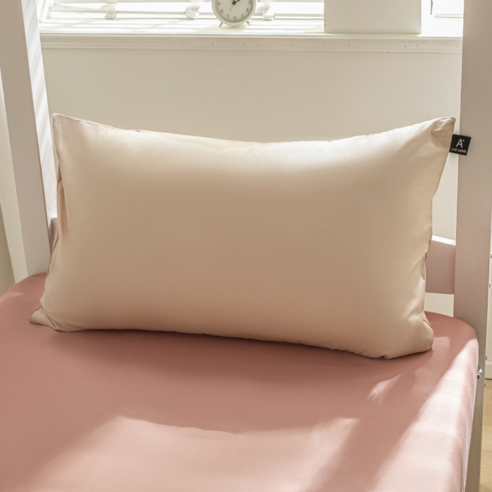 91家纺网 家纺一手货源 找家纺 涵宸家纺 2025新款全棉拼色纯色宿舍套件-米兰 米兰（杏色+豆其）