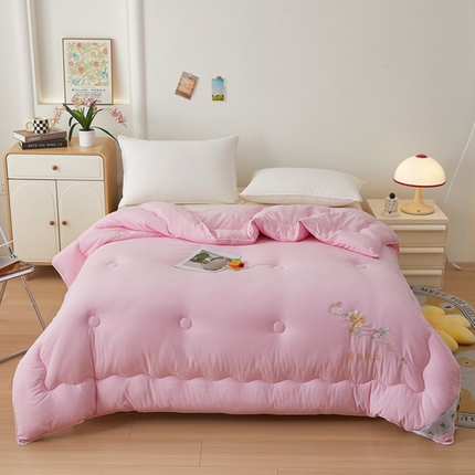 91家纺网 家纺一手货源 找家纺 （总）喜糯糯 2025年新款春秋蛋白棉加厚款被子被芯四季被子被芯直播供货