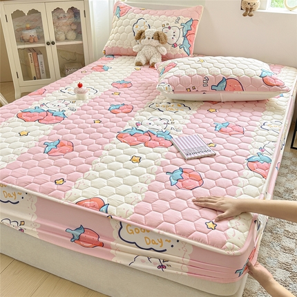 91家纺网 家纺一手货源 找家纺 （总）九亭家纺 2025新款A类全棉夹棉防水床笠