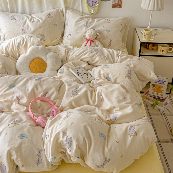 91家纺网 家纺一手货源 找家纺 耀悦家纺 2025新款13070全棉印花四件套 星光梦幻游乐园