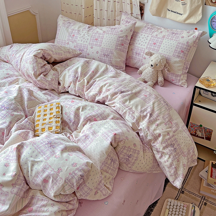 91家纺网 家纺一手货源 找家纺 耀悦家纺 2025新款13070全棉印花四件套 初恋