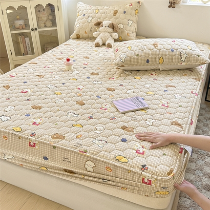 91家纺网 家纺一手货源 找家纺 （总）九亭家纺 2025新款A类全棉夹棉防水床笠