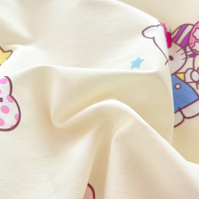 91家纺网 家纺一手货源 找家纺 暮思家居 2025新款三丽鸥授权全棉少女印花系列学生宿舍三件套四件套 甜筒凯蒂