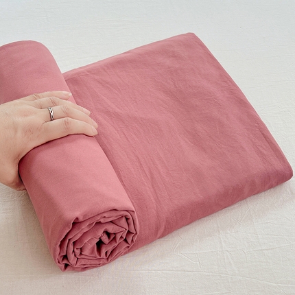 卡迪熊家纺2025新款水洗m床单 酒曲红