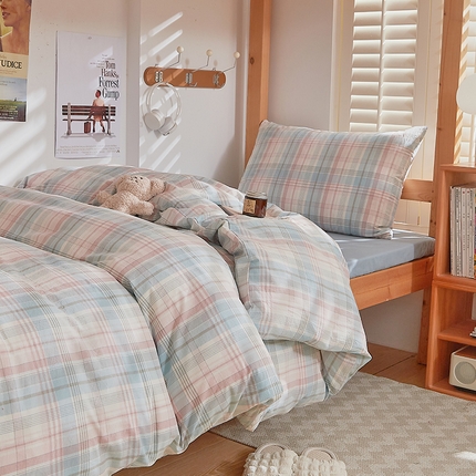 DoDo 兜兜 2025新款全棉纯棉水洗棉学生三件套【可定做尺寸】    森沐-绿