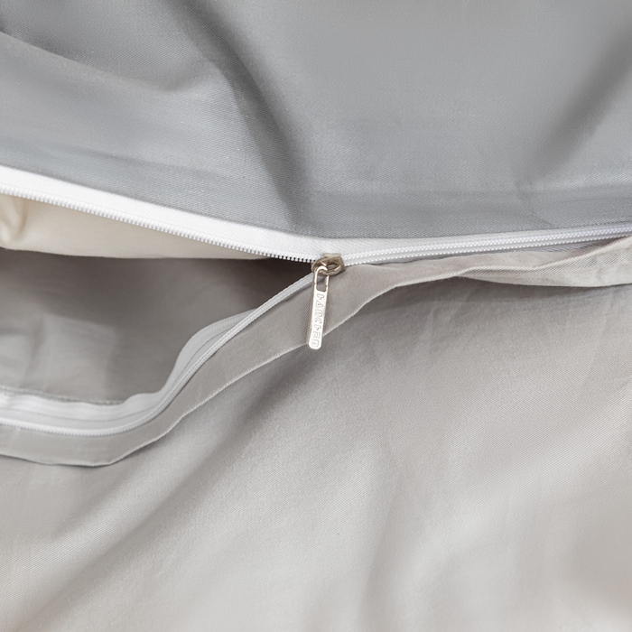 91家纺网 家纺一手货源 找家纺 涵宸家纺 2025新款全棉拼色纯色宿舍套件-米兰 米兰（银灰+梧桐灰）