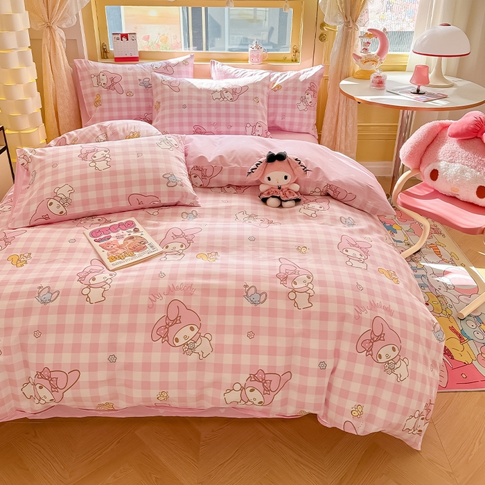 91家纺网 家纺一手货源 找家纺 （总）蓝邻家纺 2025年新款三丽鸥正版授权全棉印花四件套系列-大床图