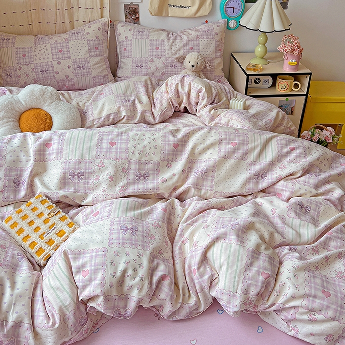 91家纺网 家纺一手货源 找家纺 耀悦家纺 2025新款13070全棉印花四件套 初恋