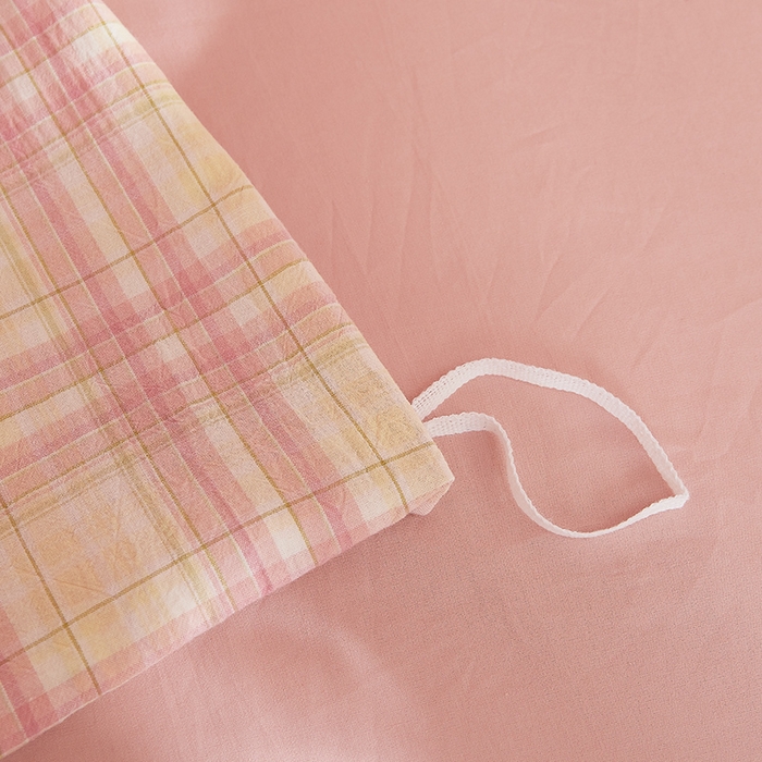 91家纺网 家纺一手货源 找家纺 DoDo 兜兜 2025新款全棉纯棉水洗棉学生三件套【可定做尺寸】    曼达-粉