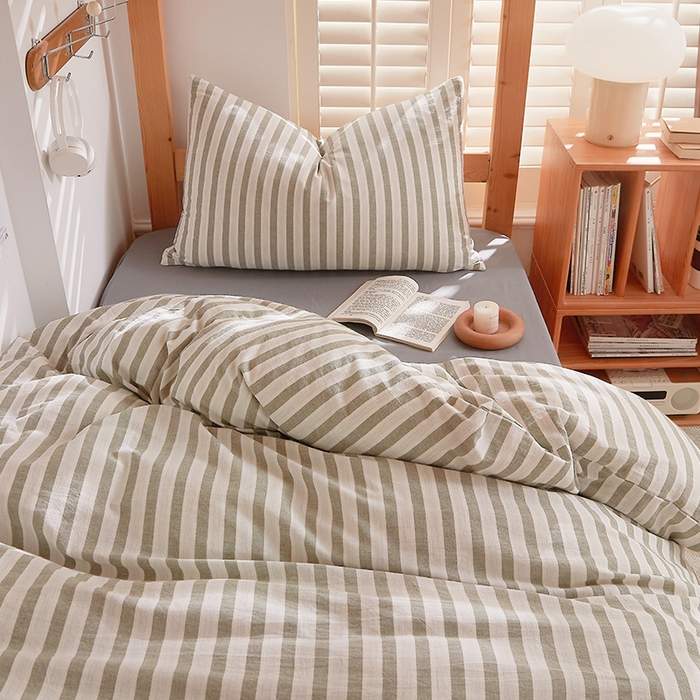 91家纺网 家纺一手货源 找家纺 DoDo 兜兜 2025新款全棉纯棉水洗棉学生三件套【可定做尺寸】    北辰-灰