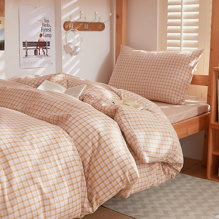 91家纺网 家纺一手货源 找家纺 DoDo 兜兜 2025新款全棉纯棉水洗棉学生三件套【可定做尺寸】    米雅-黄