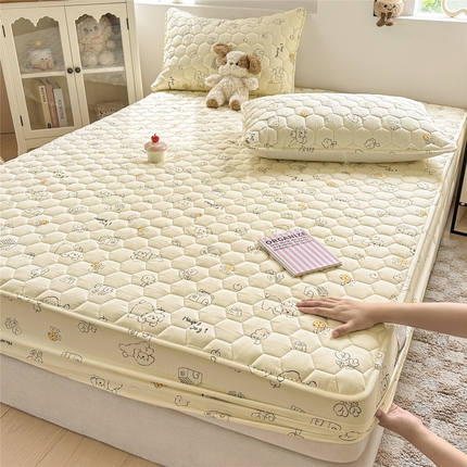 91家纺网 家纺一手货源 找家纺 （总）九亭家纺 2025新款A类全棉夹棉防水床笠