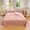 91家纺网 家纺一手货源 找家纺 圣比熊 2025新款皱皱双层纱印花床单 倾城之恋-粉（纯色床单）