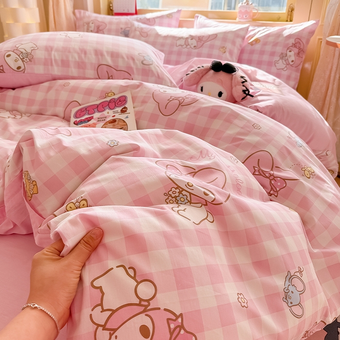 91家纺网 家纺一手货源 找家纺 （总）蓝邻家纺 2025年新款三丽鸥正版授权全棉印花四件套系列-大床图