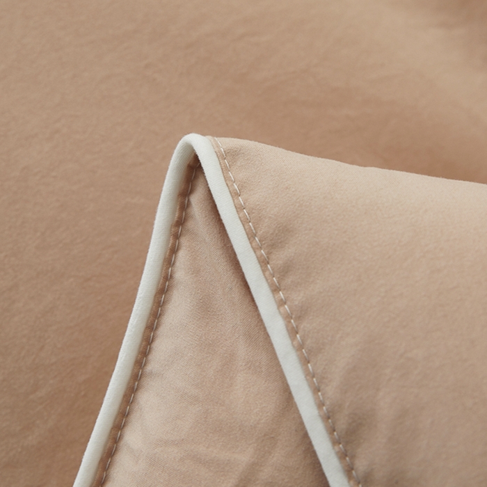 91家纺网 家纺一手货源 找家纺 喜糯糯 2025年新款春秋蛋白棉加厚款被子被芯四季被子被芯直播供货 卡其色