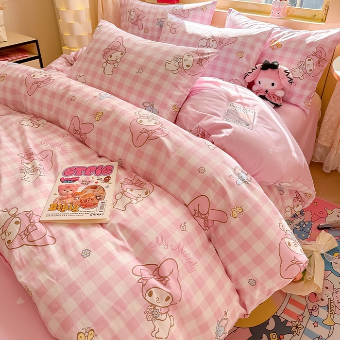 91家纺网 家纺一手货源 找家纺 （总）蓝邻家纺 2025年新款三丽鸥正版授权全棉印花四件套系列-大床图