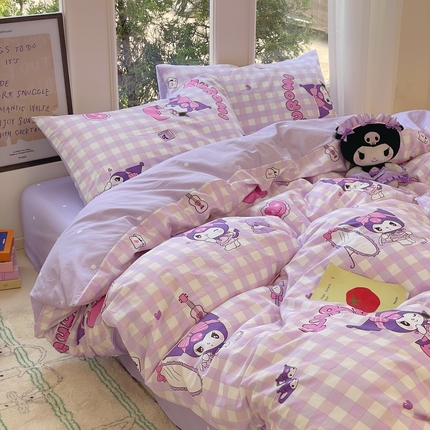 91家纺网 家纺一手货源 找家纺 （总）蓝邻家纺 2025年新款三丽鸥正版授权全棉印花四件套系列-大床图