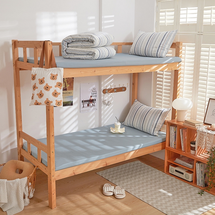 91家纺网 家纺一手货源 找家纺 DoDo 兜兜 2025新款全棉纯棉水洗棉学生三件套【可定做尺寸】    米拉-蓝