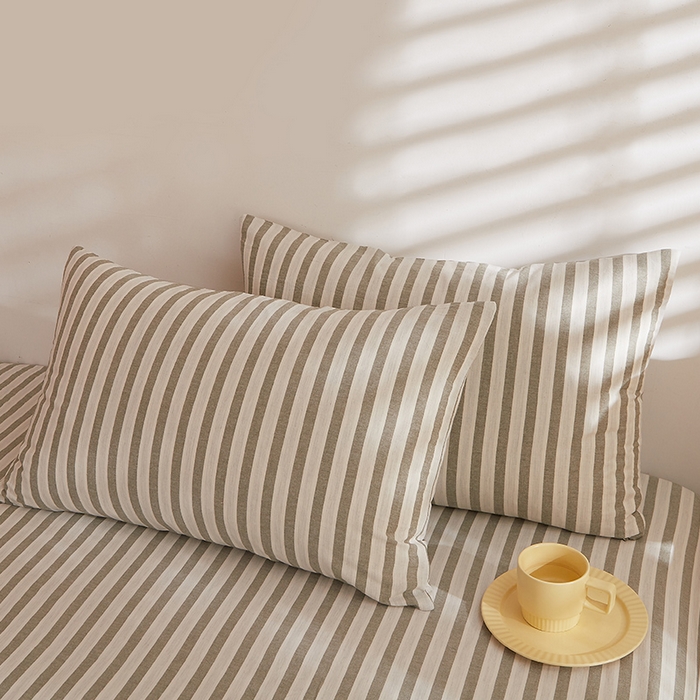 91家纺网 家纺一手货源 找家纺 DoDo 兜兜 2025新款全棉纯棉水洗棉四件套【可定做尺寸】 北辰-灰